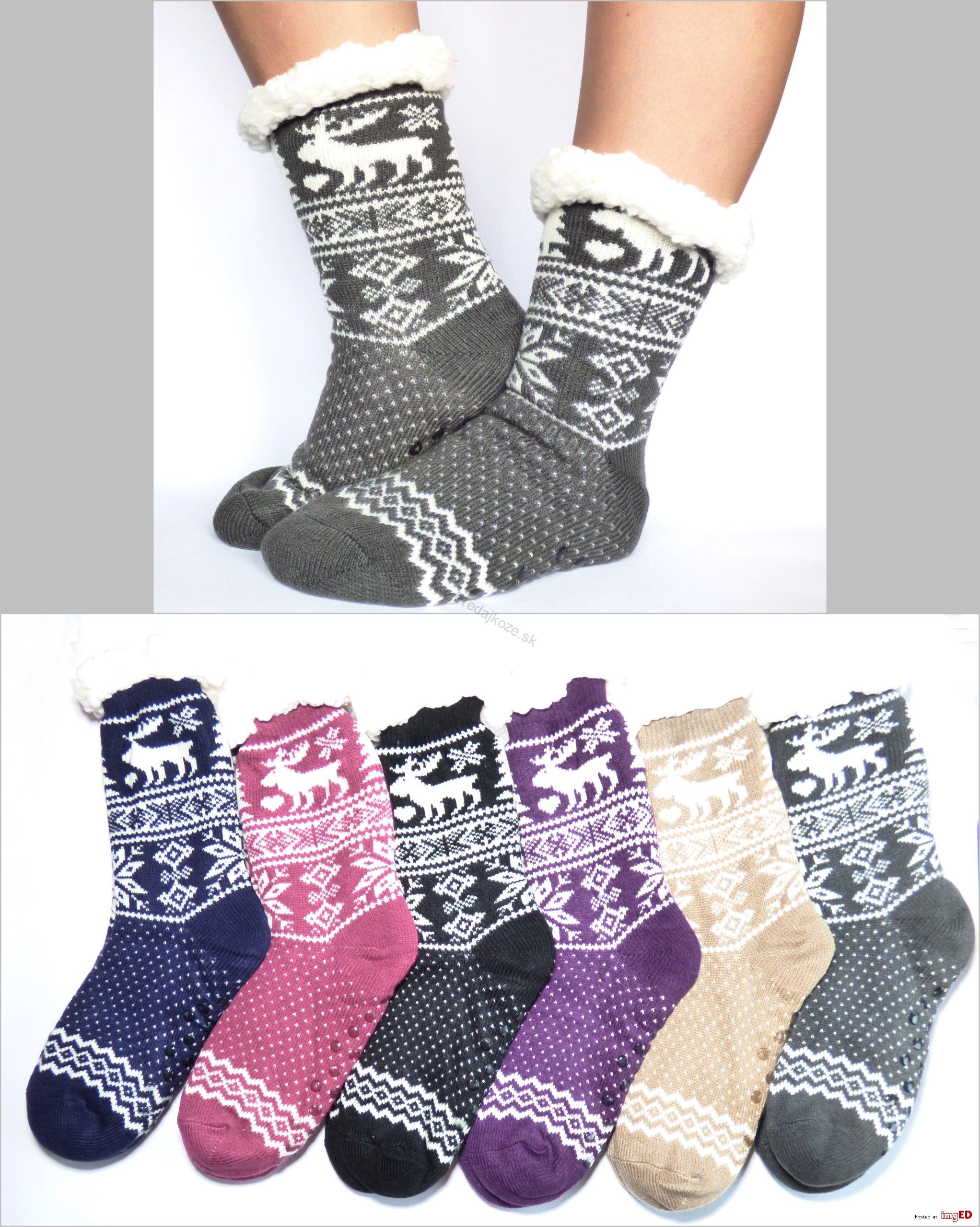 Ponožky zateplené dámske